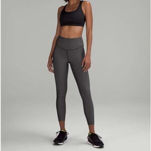 Lululemon Base Pace‎ High-Rise Tight 25" *Two-Tone Ribbed Black / Gull Grey
